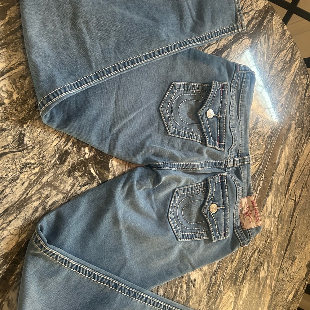 True Religion Light Blue Straight Leg Jeans